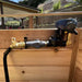 Full setup of Outdoor Living Today Raised Garden Bed Auto-Watering System attached along a raised garden bed side