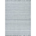 Full Couristan Ascot Indoor/Outdoor Rug - Windowpane/Tweed is laid flat, showcasing its clean lines, even texture, and fringed edges