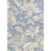 Full Couristan Dolce Indoor/Outdoor Rug - Flora/Ice is shown flat
