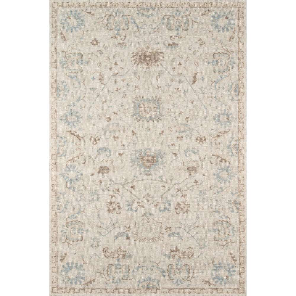 Full design of Momeni Anatolia Indoor Rug - ANA-5 Beige displays soft beige tones with intricate floral and vine patterns