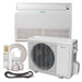 Full indoor and outdoor units, remote control, and installation kit of the Senville 18000 BTU Floor Mounted Mini Split Air Conditioner - Heat Pump - SENA18HFIF