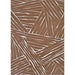 Full layout of Couristan Dolce Indoor/Outdoor Rug - Parquet/Amber shows an overlapping abstract line design resembling layered leaves