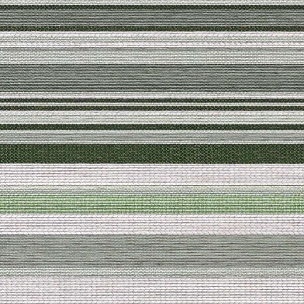 Full pattern view of Couristan Dolce Indoor/Outdoor Rug - Striped/Grass shows alternating green, grey, and white stripes