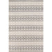 Full rectangular layout of Momeni Andes Indoor Rug - AND-10 Ivory showcases its repeating stripe and diamond motif