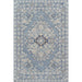 Full top view of Momeni Anatolia Indoor Rug - ANA-9 Blue displays its symmetrical medallion pattern framed by a floral border