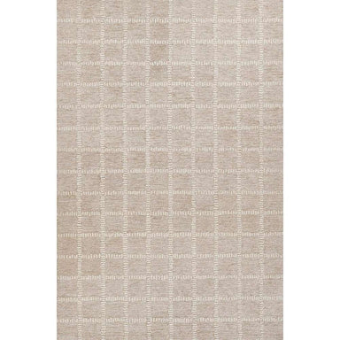 Full top view of Momeni Archer Indoor Rug - ARC-3 Beige shows its symmetrical checkered design