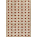 Full vertical view of Momeni Archer Indoor Rug - ARC-1 Rust with evenly spaced rust squares over a neutral beige base
