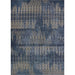 Full view of Couristan Dolce Indoor/Outdoor Rug - Blue Nile/Indigo displays its layered abstract and tribal-inspired design with symmetry and texture