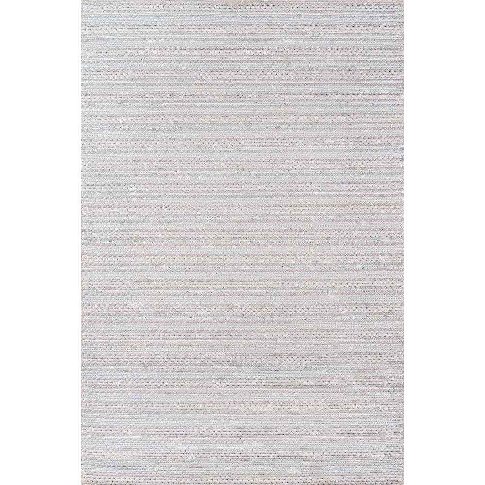 Full view of Momeni Andes Indoor Rug - AND-4 Light Grey reveals its clean striped design in a versatile neutral shade