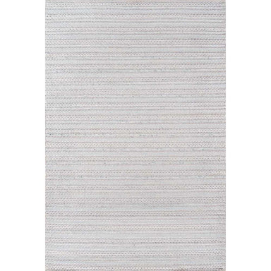 Full view of Momeni Andes Indoor Rug - AND-4 Light Grey reveals its clean striped design in a versatile neutral shade
