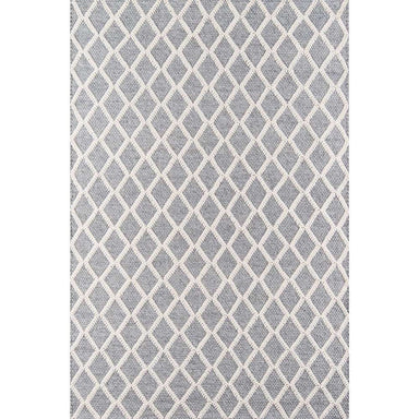 Full view of Momeni Andes Indoor Rug - AND-7 Grey shows its repeating geometric diamond pattern