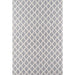 Full view of Momeni Andes Indoor Rug - AND-7 Grey shows its repeating geometric diamond pattern