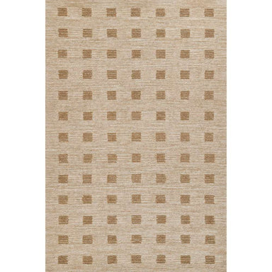Full view of Momeni Archer Indoor Rug - ARC-1 Beige reveals its repeating square pattern across the entire surface