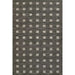 Full view of Momeni Archer Indoor Rug - ARC-1 Charcoal displays its grid-like white square pattern across the charcoal field