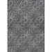 Full rectangular Couristan Charm Indoor/Outdoor Rug - Botanical/Ash features a repeating pattern of white outlined flowers on an ash-toned background