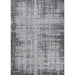 Full view displays the abstract, crosshatched design of the Couristan Charm Indoor/Outdoor Rug - Tiverton/Anthracite-Light Grey in light and dark grey tones
