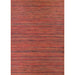Full view of the Couristan Cape Indoor/Outdoor Rug - Hinsdale/Crimson-Multi showcases its balanced striped design in earthy crimson and multi tones