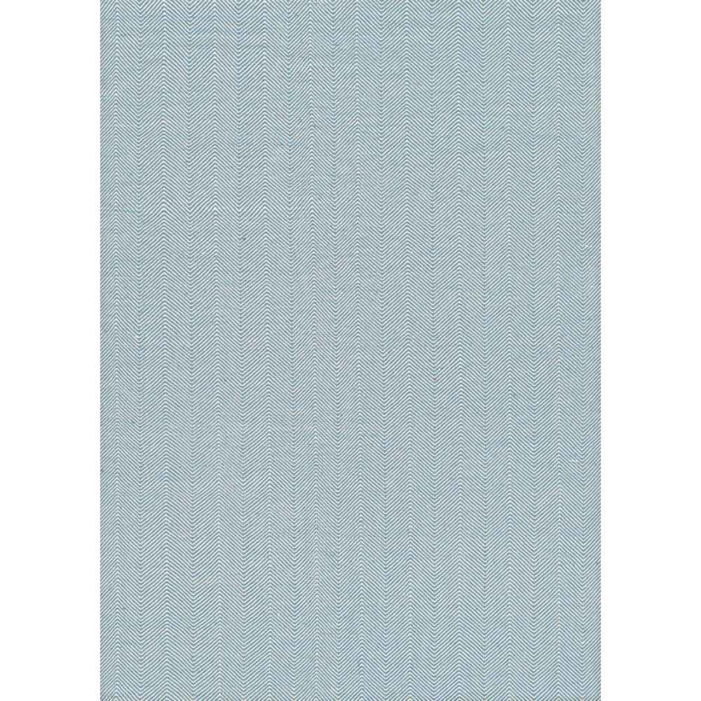 Full view of the Couristan Cottages Indoor/Outdoor Rug - Bungalow/Denim, displaying its repeating chevron design from edge to edge