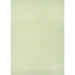 Full view of the Couristan Cottages Indoor/Outdoor Rug - Southport/Green, showing its detailed geometric design in a balanced green and ivory color scheme