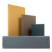 GIK Acoustics FlexRange Acoustic Panel in blue, yellow, brown, and teal fabric, shown as rectangular sound panels standing upright and stacked in front