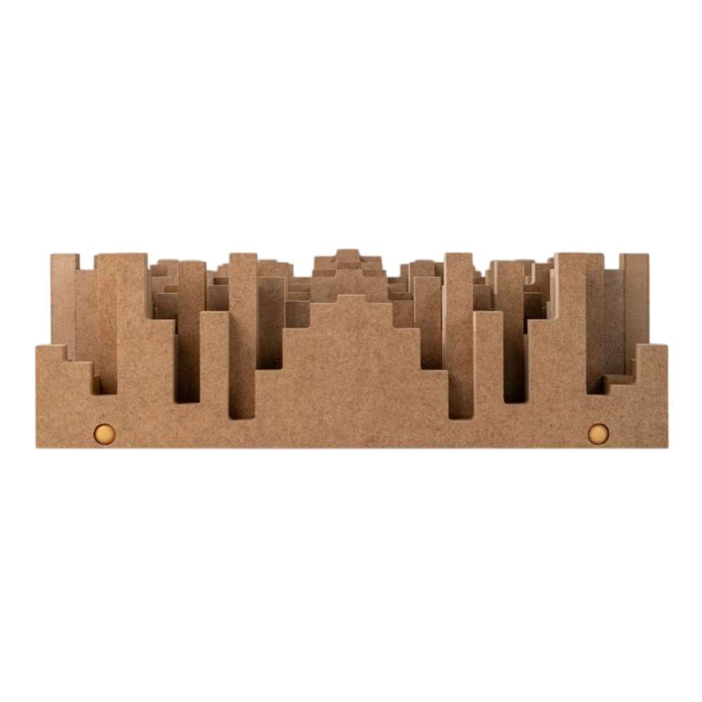 GIK Acoustics Gotham Primitive Root Diffuser side profile showing varied block depths that diffuse sound waves effectively