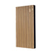 GIK Acoustics SlatFusor Acoustic Panel featuring evenly spaced vertical oak-finished wood slats on a black core, displayed in a three-quarter view