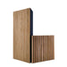 GIK Acoustics SlatFusor™ Corner Bass Trap shown as two wood-slat acoustic panels in different heights