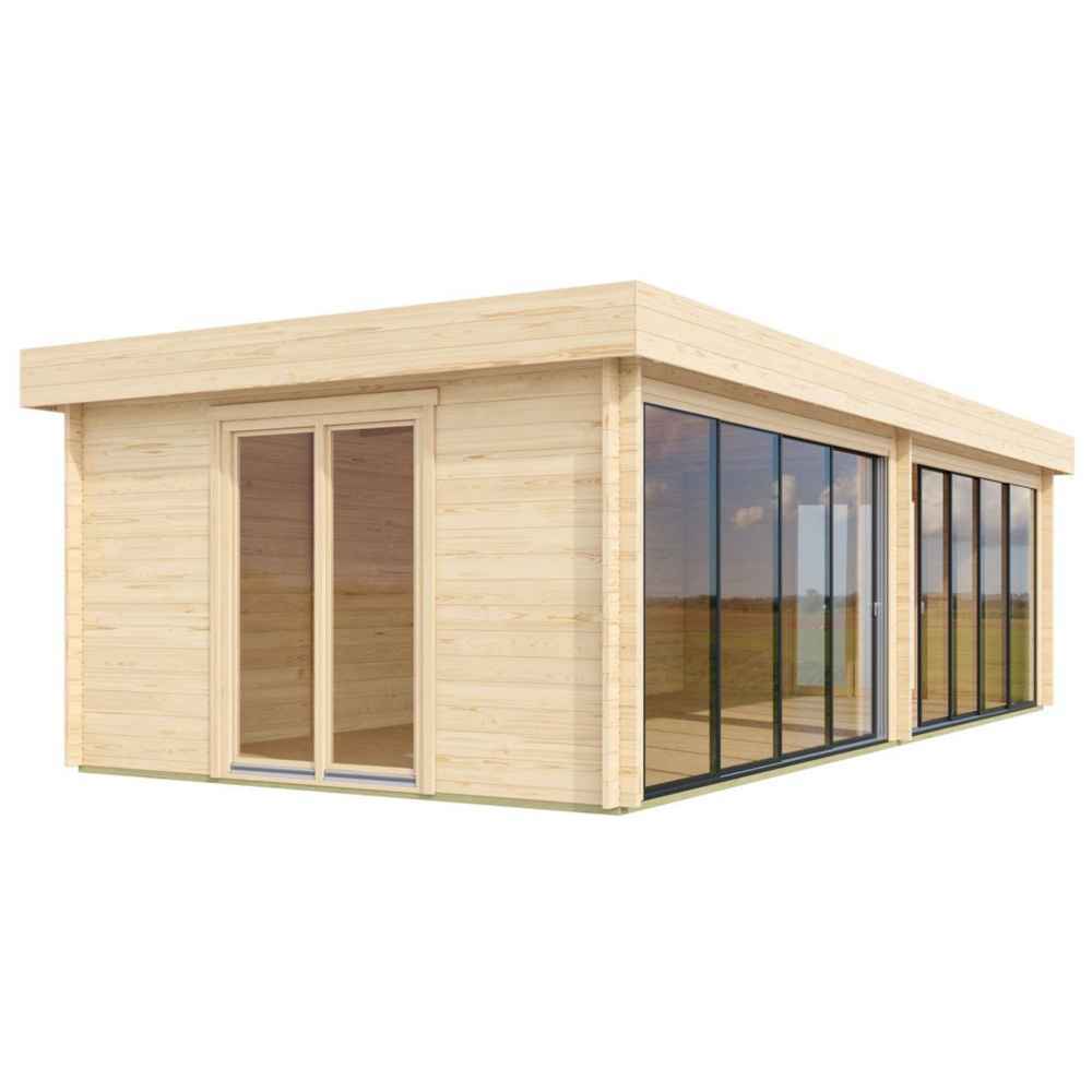GardenHouse24 USA ALU Concept Lounge 44B Garden Room is viewed from an angle