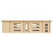 GardenHouse24 USA Dundee 90A Garden Room is shown in a flat, direct front view highlighting its symmetrical window and door layout