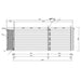 GardenHouse24 USA Konrad 44 Garden Room is depicted in a side technical drawing, indicating the placement of structural logs and the roofline