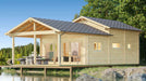 GardenHouse24 USA Lake House 70A Garden Room stands serenely by a lake
