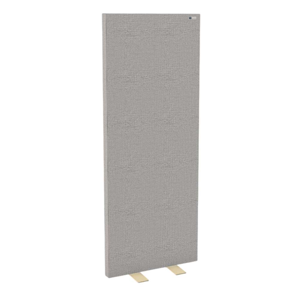Glass GIK Acoustics FreeStand Acoustic Panel in a light gray fabric finish for managing echo and improving sound clarity