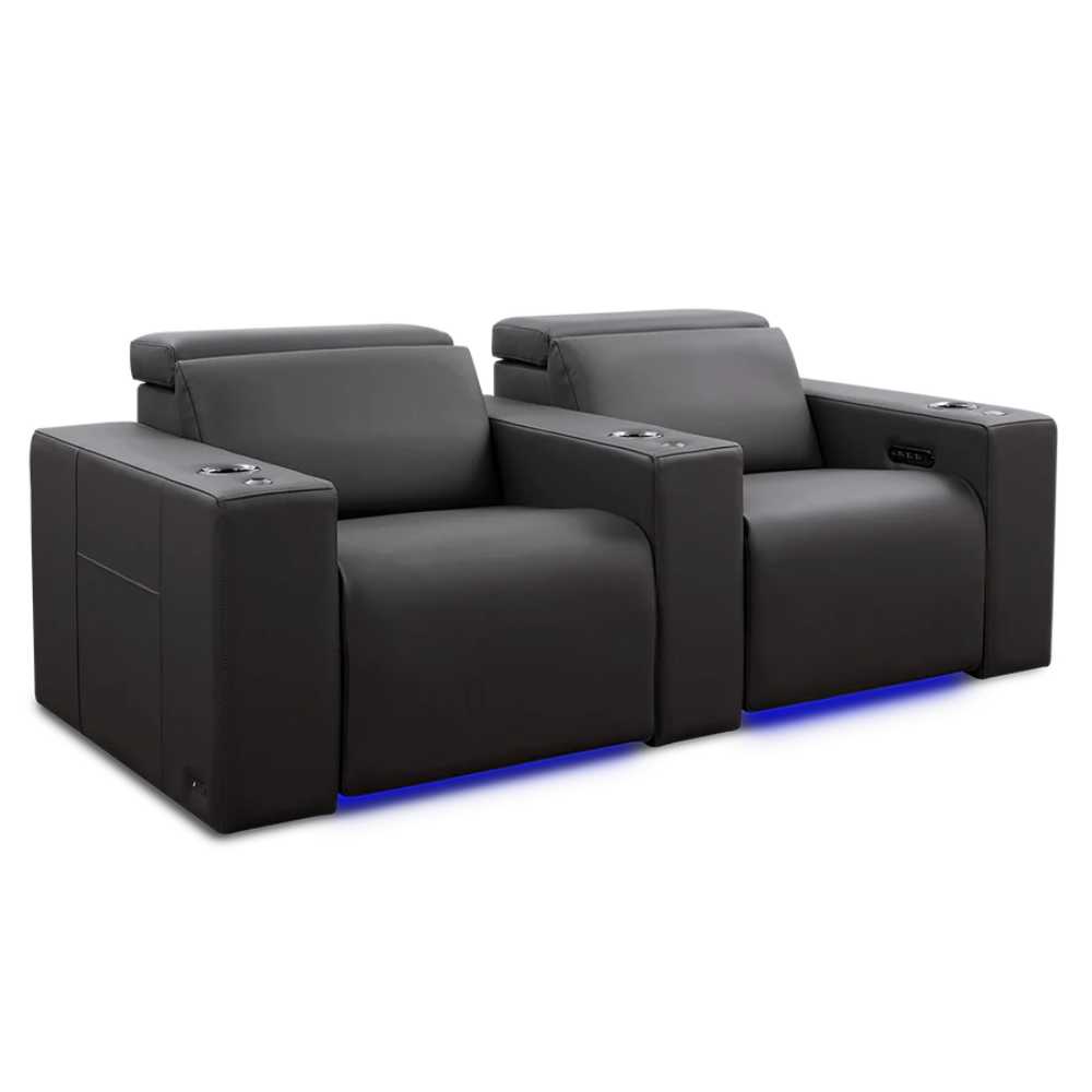 Graphite Valencia Barcelona Grand Ultimate Edition Home Theater Seating Row of 2 Width 80 Height 35.5 Depth 41