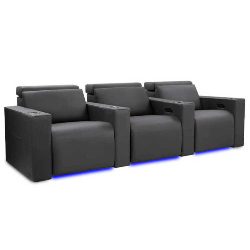 Graphite Valencia Barcelona Ultimate Edition Home Theater Seating Row of 3 Width 100 Height 35.5 Depth 41