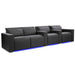 Graphite Valencia Barcelona Ultimate Edition Home Theater Seating Row of 4 Loveseat Left Width 124 Height 35.5 Depth 41