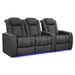 Graphite Valencia Tuscany Luxury Edition Home Theater Seating Row of 3 Loveseat Left Width 92.25 Height 43.5 Depth 40