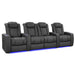 Graphite Valencia Tuscany Luxury Edition Home Theater Seating Row of 4 Loveseat Center Width 123 Height 43.5 Depth 40