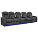 Graphite Valencia Tuscany Luxury Edition Home Theater Seating Row of 5 Loveseat Left Width 153.75 Height 43.5 Depth 40