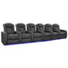 Graphite Valencia Tuscany Luxury Edition Home Theater Seating Row of 6 Width 191.25 Height 43.5 Depth 40