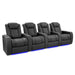 Graphite Valencia Tuscany Ultimate Edition Home Theater Seating Row of 4 Loveseat Center Width 123 Height 43.5 Depth 40