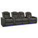 Graphite Valencia Tuscany XL Luxury Edition Home Theater Seating Row of 4 Loveseat Center Width 129 Height 46 Depth 39.5