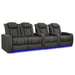 Graphite Valencia Tuscany XL Luxury Edition Home Theater Seating Row of 4 Loveseat Left Width 129 Height 46 Depth 39.5