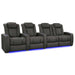 Graphite Valencia Tuscany XL Luxury Edition Home Theater Seating Row of 4 Loveseat Right Width 129 Height 46 Depth 39.5