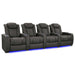 Graphite Valencia Tuscany XL Luxury Edition Home Theater Seating Row of 4 Width 135.75 Height 46 Depth 39.5