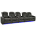 Graphite Valencia Tuscany XL Luxury Edition Home Theater Seating Row of 5 Loveseat Right Width 161.25 Height 46 Depth 39.5