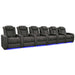 Graphite Valencia Tuscany XL Luxury Edition Home Theater Seating Row of 6 Width 200.5 Height 46 Depth 39.5