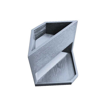 Graystone Game Theory Tables Dice Tower in gray features a modern, angular design with a sloped interior for guiding dice rolls