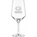 Green Bay Packers Crate & Barrel NFL Tour 18oz Red Wine Glass, Set of 4 featuring the Packers “G” logo and wordmark etched on a clear stemmed wine glass