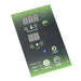 Green digital control panel with temperature and timer displays and touch buttons for Golden Designs Dynamic Martin 1-2 Person Full Spectrum Near Zero EMF Far Infrared Sauna