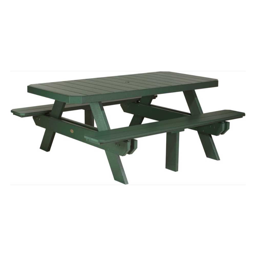 LuxCraft 6' Rectangular Picnic Table-Freedom Room